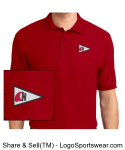 Men's Red Polo Design Zoom